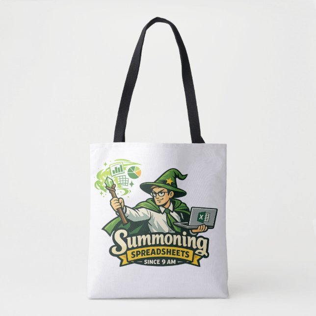 Excel Wizard Funny Office Tote Bag | Corporate Hum (Front)