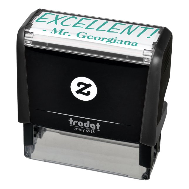 "EXCELLENT!" + Custom Tutor Name Rubber Stamp (Product)