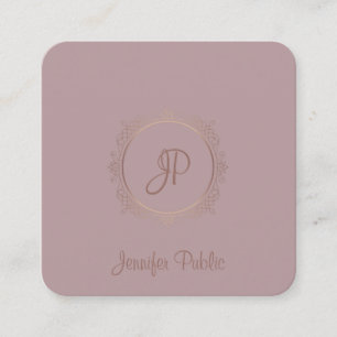 Excellent Design Calligraphy Script Name Modern Square Business Card