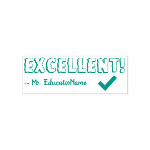 "EXCELLENT!" Grading Rubber Stamp