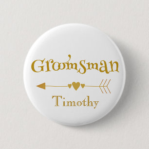 Excellent Groomsman 2 Inch Round Button