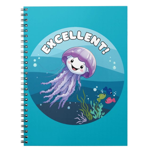 Excellent !, Jelly Fish   Notebook (Front)