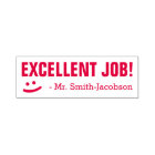 "EXCELLENT JOB!" + Smiling Face Teacher Stamp