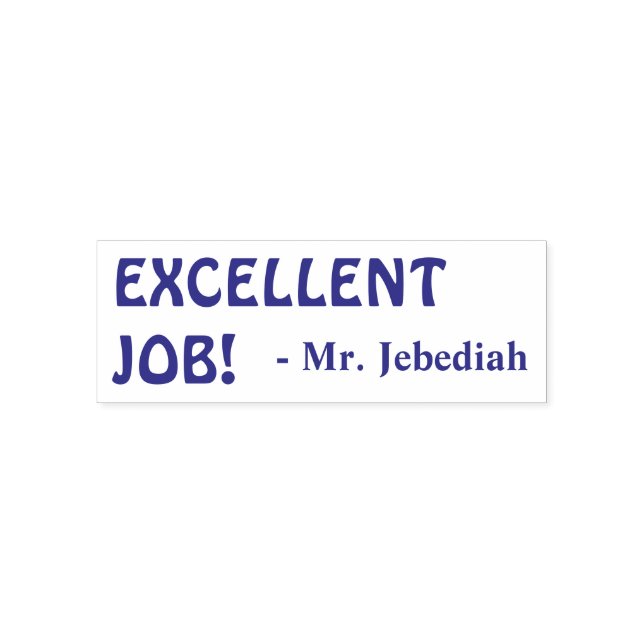 "EXCELLENT JOB!" Tutor Rubber Stamp (Design)