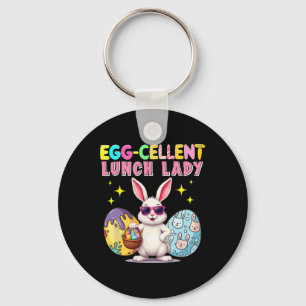 Excellent Lunch Lady Easter Bunny Sungles Hunting Keychain
