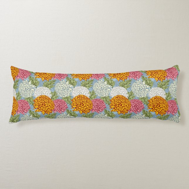 Excellent pattern with chrysanthemums body pillow (Front)