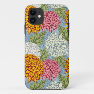 Excellent pattern with chrysanthemums iPhone 11 case