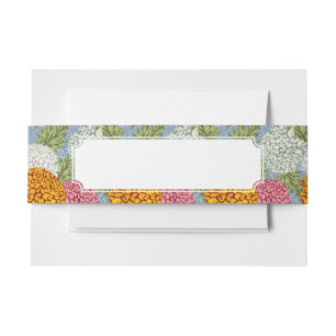 Excellent pattern with chrysanthemums invitation belly band