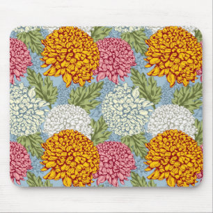 Excellent pattern with chrysanthemums mouse pad