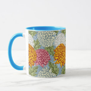 Excellent pattern with chrysanthemums mug