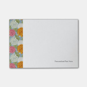 Excellent pattern with chrysanthemums post-it notes