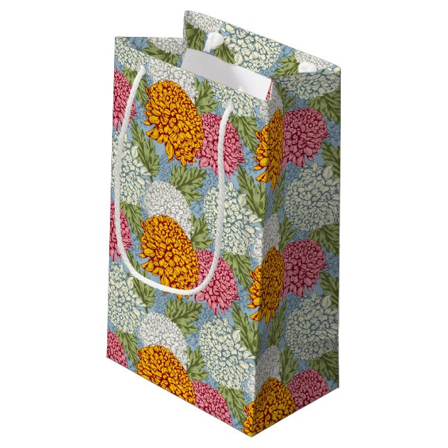 Excellent pattern with chrysanthemums small gift bag (Back Angled)