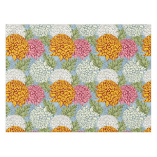 Excellent pattern with chrysanthemums tablecloth