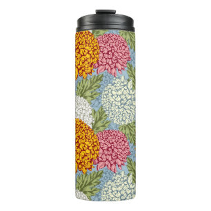 Excellent pattern with chrysanthemums thermal tumbler