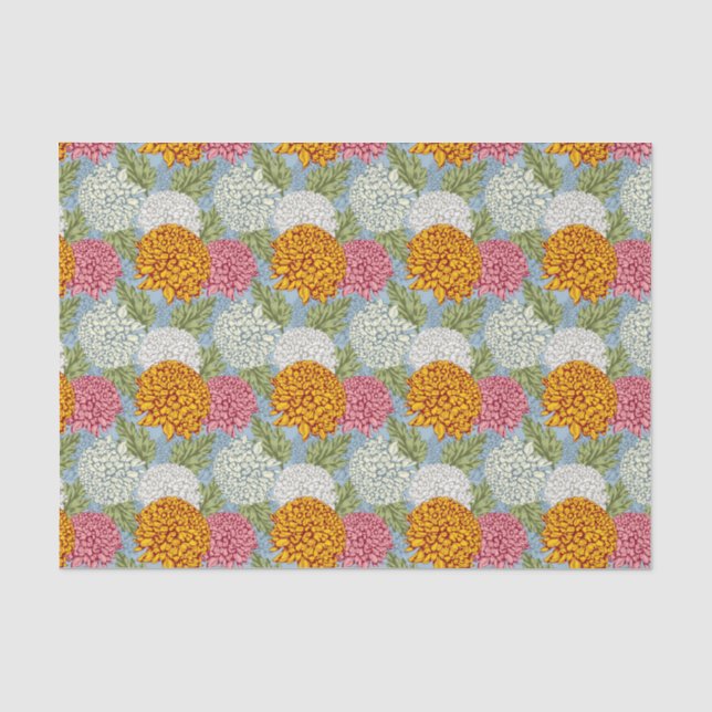 Excellent pattern with chrysanthemums tissue paper (Front)