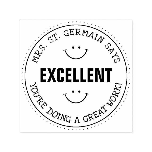 Excellent | Personalized Teachers Self-inking Stamp (Design)