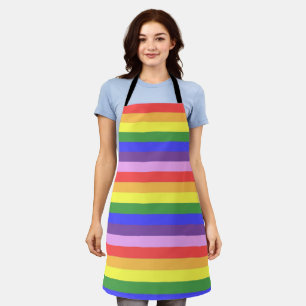Excellent quality Rainbow Stripe Bright Colors Apron