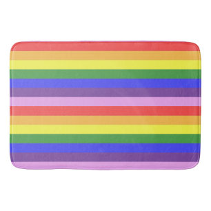 Excellent quality Rainbow Stripe Bright Colours Bath Mat