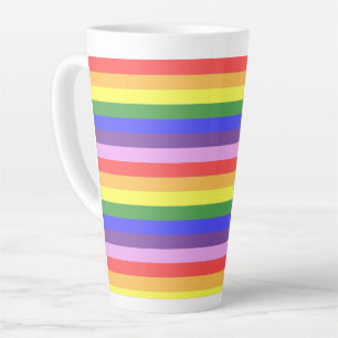 Excellent quality Rainbow Stripe Bright Colours Latte Mug