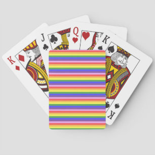 Excellent quality Rainbow Stripe Bright Colours Playing Cards
