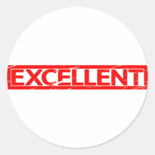 Excellent Stamp Classic Round Sticker