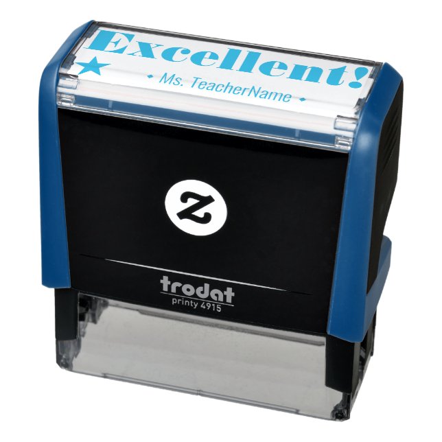 "Excellent!" + Teacher's Name Rubber Stamp (Product)