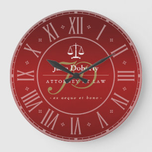 Excellent Times   Personalizable Attorney At Law Large Clock