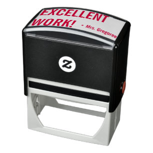 "EXCELLENT WORK!" Educator Rubber Stamp