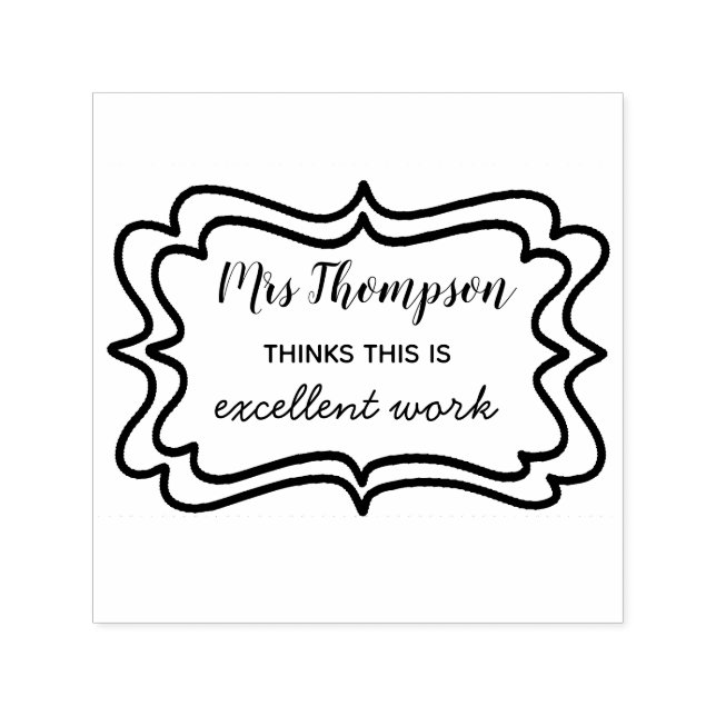 Excellent Work Teacher | Self Inking Rubber Stamp (Design)