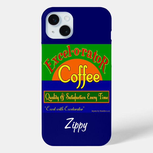 Excelorator Coffee Funny Retro Art iPhone Case (Back)
