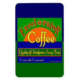 Excelorator Coffee New Retro Crate Art Magnets
