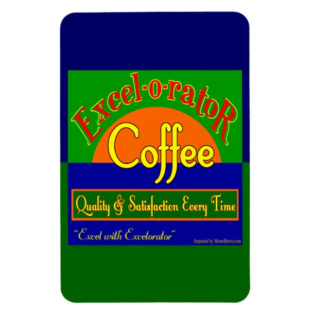 Excelorator Coffee New Retro Crate Art Magnets (Vertical)
