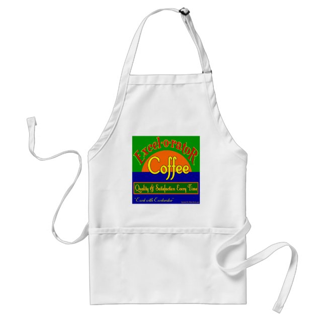 Excelorator Coffee Retro Label Art Apron (Front)