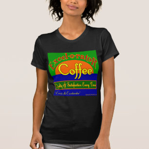 Excelorator Coffee Retro Label Art  T-shirt