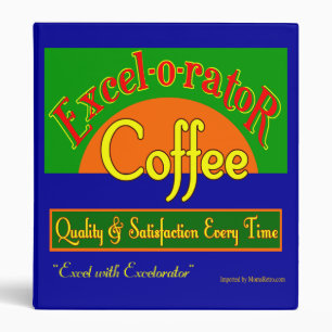 Excelorator Funny Vintage Label Art Binder