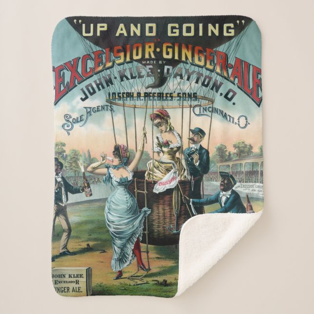 Excelsior Ginger Ale Sherpa Blanket (Front)