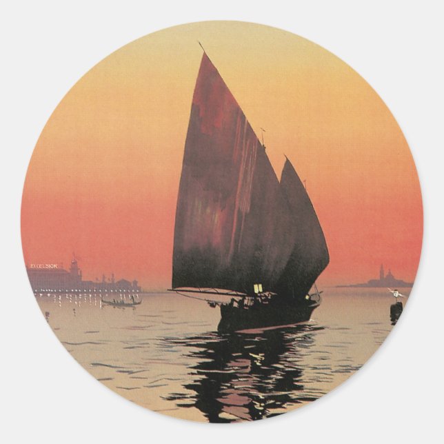 Excelsior Palace Hotel: Venise-Lido Classic Round Sticker (Front)