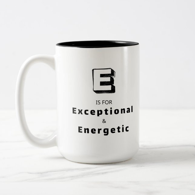 Exceptional E - Personalized Luxury Praise Mug (Left)