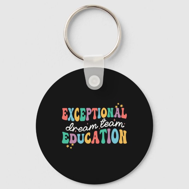 Exceptional Education Dream Team Sped Ese Teacher  Keychain (Front)