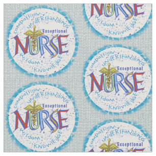 Exceptional nurse motto fabric
