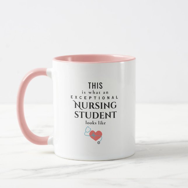 Exceptional Nursing Student Personalized Name  Mug (Left)