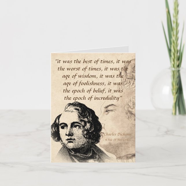 Excerpt From A Tale Of Two Cities Card (Front)