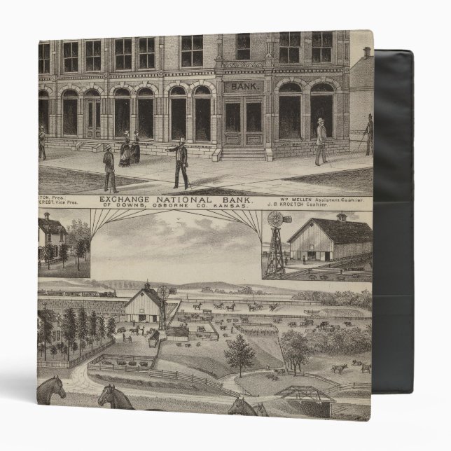 Exchange National Bank of Downs, Kansas Binder (Front/Inside)