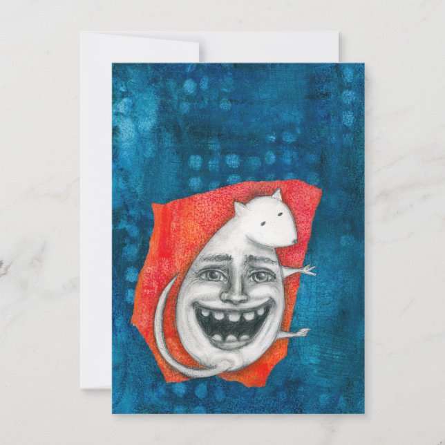 Excitable Mouse Greeting Card (Front)