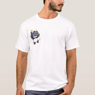 Excited Cartoon Panda Playing VR T-Shirt
