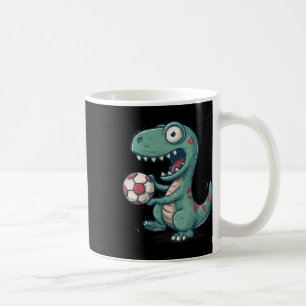 Excited Dinosaur Soccer For Juric And Fossil Lover Coffee Mug