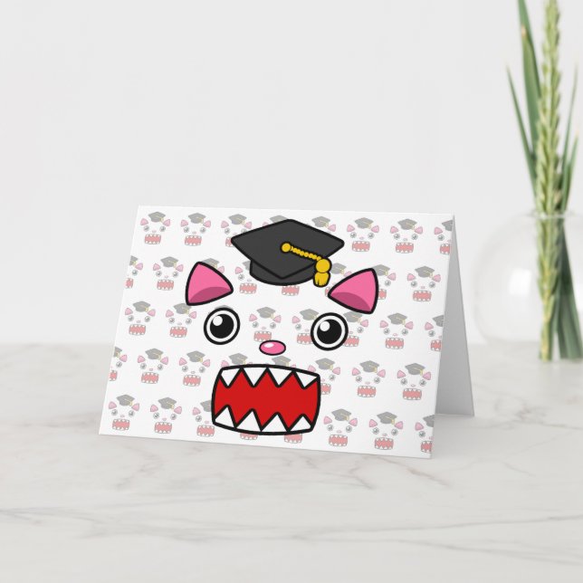 Excited Graduation Cat Card (Front)