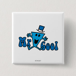 Excited Mr. Cool Jumping For Joy 2 Inch Square Button