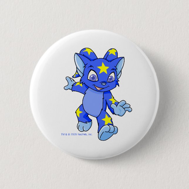 Excited Starry Acara 2 Inch Round Button (Front)