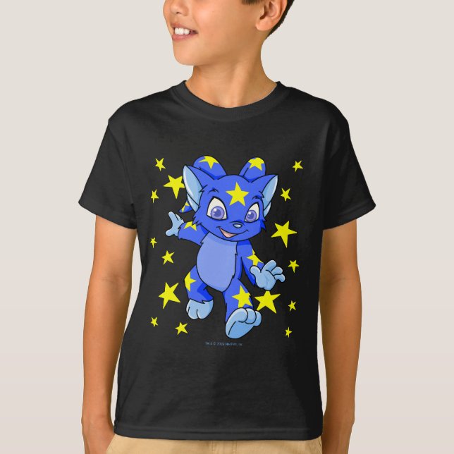 Excited Starry Acara with star burst T-Shirt (Front)